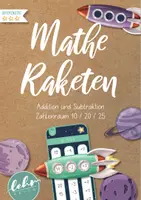 Vorschau - Aufgabenkarten - Mathe Raketen - Addition & Subtrakton ZR 10 bis 25 - Deckblatt