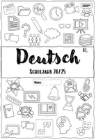 Vorschau - Arbeitsblätter - Deckblatt Deutsch Schuljahr 2024 / 2025 - Deckblatt