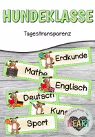 Vorschau - Präsentationen/Tafelbilder - Hundeklasse - Tagestransparenz - Deckblatt