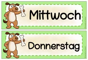 Vorschau - Mal- und Bastelvorlagen - Hundeklasse - Tafelkalender - Seite 2