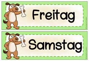 Vorschau - Mal- und Bastelvorlagen - Hundeklasse - Tafelkalender - Seite 3