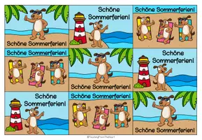 Vorschau - Anderer Materialtyp - Hundeklasse - Grußkärtchen Sommer - Seite 1
