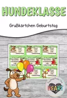 Vorschau - Anderer Materialtyp - Hundeklasse - Grußkärtchen Geburtstag - Deckblatt