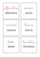 Vista previa - Juegos / Gamificación - Tarjetas de asociación fonema - grafema - palabra - página 1