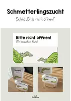 Vorschau - Poster - Schmetterlingszucht - Schild: Bitte nicht öffnen! - Deckblatt