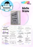 Vorschau - Arbeitsblätter - Merke-Büchlein Thema Brüche - Deckblatt