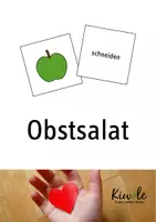 Vorschau - Arbeitsblätter - Obstsalat – Zutaten kennenlernen und erste Sätze schreiben - Deckblatt