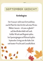 Vorschau - Arbeitsblätter - 4 Gedichte für den SEPTEMBER ab 2. Klasse (auswendig lernen, aufhängen) - Seite 3