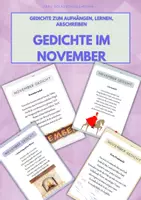 Vorschau - Arbeitsblätter - 4 NOVEMBER Gedichte ab der 2. Klasse - Deckblatt