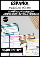 Vista previa - Hojas de trabajo - Cuaderno completo de español 1/9. - Portada