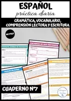 Vista previa - Hojas de trabajo - Cuaderno completo de español 7/9 - Portada