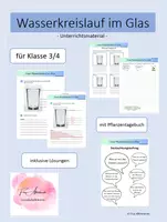 Vorschau - Arbeitsblätter - Unterrichtseinheit Wasserkreislauf im Glas - Deckblatt