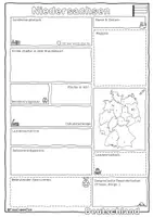 Vorschau - Arbeitsblätter - Niedersachsen vorstellen mit Steckbrief (Bundesland Arbeitsblatt & Poster) - Seite 1