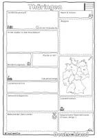 Vorschau - Arbeitsblätter - Thüringen vorstellen mit Steckbrief (Bundesland Arbeitsblatt & Poster) - Seite 1