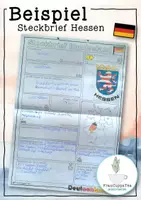 Vorschau - Arbeitsblätter - Steckbrief Bundesländer vorstellen (Arbeitsblatt & Poster) - Seite 1