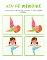 Aperçu - Préparation de séance / Séance complète - Yoga Jeu de mémoire Cartes +8 fiches d'activités - Page de couverture