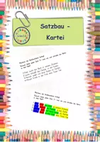 Vorschau - Aufgabenkarten - Satzbausteinekartei - Sätze umstellen - Deckblatt
