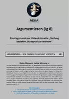 Vorschau - Unterrichtsreihen - Materialpaket Argumentieren - Standpunkte vertreten (Jg 8, 9) - Seite 1