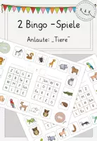 Vorschau - Spiele - 2x Bingo, Anlautspiel zum Thema "Tiere" - Deckblatt