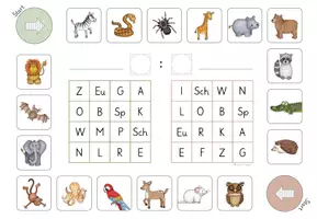 Vorschau - Spiele - 2x Bingo, Anlautspiel zum Thema "Tiere" - Seite 3