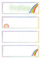 Vorschau - Präsentationen/Tafelbilder - Regenbogen-Wochentage - Seite 1