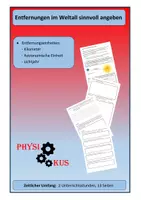 Vorschau - Stundenentwürfe - Entfernungen im Weltall 1 - Entfernungen sinnvoll angeben - Deckblatt