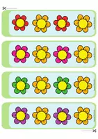 Vista previa - Tarjetas / Manipulativos - Secuencia de flores - Patrón- Matemática - Percepción visual - página 3