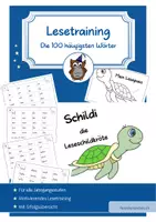 Vorschau - Arbeitsblätter - Lesetraining mit Schildi, der Leseschildkröte - Deckblatt