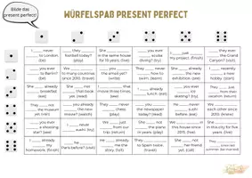 Vorschau - Spiele - Würfelspaß Spiel: present perfect üben - Seite 2