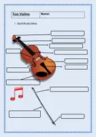 Vorschau - Test - Die Violine Test Musik Grundschule 3. - 4. Klasse - Deckblatt