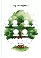 Vorschau - Arbeitsblätter - Family Tree Vorlage / Familienstammbaum erstellen / verschiedene Varianten - Seite 1