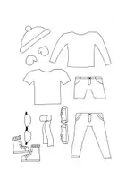 Vorschau - Arbeitsblätter - Die Kleidung - malen, schneiden und zuordnen - Seite 3
