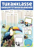 Vorschau - Mal- und Bastelvorlagen - Tukanklasse Geburtstagskalender Klassentier Tukan - Deckblatt