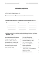 Vorschau - Arbeitsblätter - Klassenarbeit zum Thema „Gedichte“ - Deckblatt