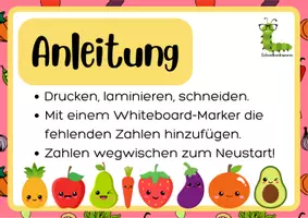 Vorschau - Bildkarten - Zählstreifen Freche Früchtchen: Zählen bis 100 🎲🍎🍌🥕 - Seite 1