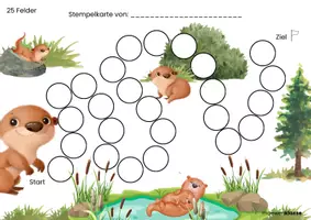 Vorschau - Anderer Materialtyp - Stempelkarten: Klassentier Otter (Verstärkungs-/Belohnungssystem/Token) - Seite 2