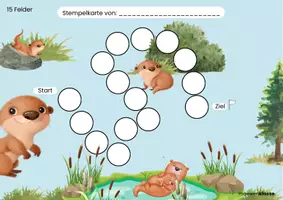 Vorschau - Anderer Materialtyp - Stempelkarten: Klassentier Otter (Verstärkungs-/Belohnungssystem/Token) - Seite 3