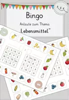 Vorschau - Stationenlernen - Bingo, Anlautspiel zum Thema "Lebensmittel" - Deckblatt