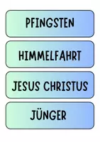 Vorschau - Poster - Tafelkarten - Begriffe - Christi Himmelfahrt und Pfingsten für Tafelbilder (Klasse 5-8) - Deckblatt