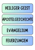Vorschau - Poster - Tafelkarten - Begriffe - Christi Himmelfahrt und Pfingsten für Tafelbilder (Klasse 5-8) - Seite 1