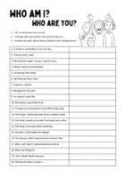 Vorschau - Arbeitsblätter - WHO AM I? - Einstiegsspiel für Englisch Mittel-/Oberstufe - Seite 1