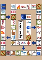 Vorschau - Spiele - Brettspiel Feuerwehr Wortschatzspiel Grundschule DaZ/DaF/Deutsch - Seite 1