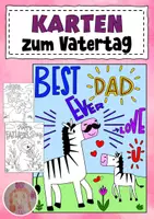 Vorschau - Mal- und Bastelvorlagen - Einfache Karten zum Vatertag - Deckblatt