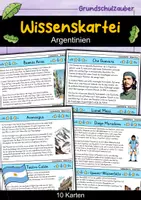 Vorschau - Stationenlernen - Wissenskartei - Argentinien - Deckblatt