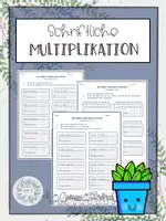 Vorschau - Arbeitsblätter - Schriftliche Multiplikation mit dreistelligem Faktor - Deckblatt