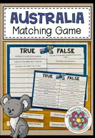 Vista previa - Refuerzo / NEE / Materiales de apoyo - AUSTRALIA - Matching Game (Facts) - Portada