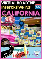 Vorschau - Unterrichtsreihen - Virtual Roadtrip California - 20 Sights & Activities + Vocabulary | Holiday Activity - Deckblatt
