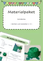 Vorschau - Mal- und Bastelvorlagen - Schildkröte - Werken und Gestalten - Deckblatt