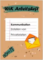 Vorschau - Stationenlernen - WiK Arbeitsheft Privatbrief - Kommunikation DIN5008 - Deckblatt