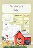 Vorschau - Unterrichtsreihen - Forscherheft/Arbeitsheft Huhn (Nutztiere) - Deckblatt